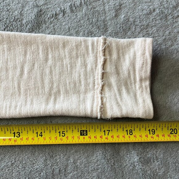 Eddie Bauer Oatmeal Ruffle & Raw Edging Button Down Cardigan Top - Picture 9 of 11